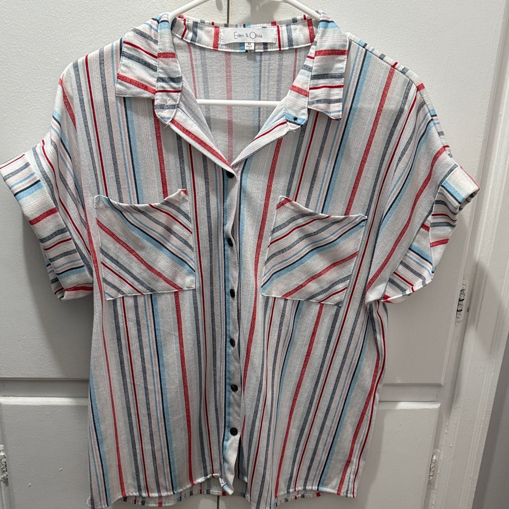 Eden & Olivia Multicolor Striped Top